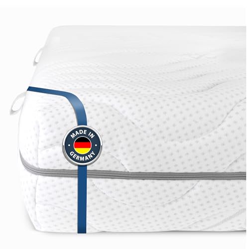 BMM Matratze 80x190 cm Komfort 19 Härtegrad H3 fest/Kaltschaummatratze Öko-Tex Zertifiziert/orthopädische 7 Zonen Matratze Höhe 19 cm/Matratzen produziert in Deutschland