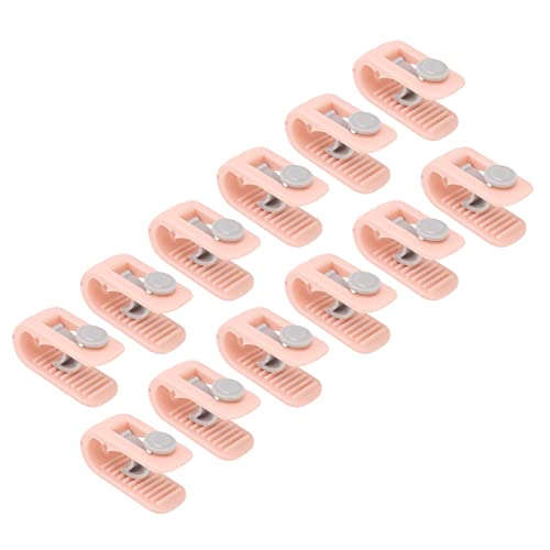 Fydun 12er-Pack Bettlakenklammer Anti-Rutsch-Nadel S180-Grad-Verschluss Universal-Bettbezugverschluss Haushalt Grün Breites Einsatzspektrum (PINK)