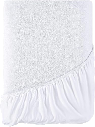 Utopia Bedding Wasserdichter Frottee-Matratzenschoner 180 x 200 x 40 cm, Premium Frottee Matratzenbezug, Atmungsaktiv, Rundum Elastisch