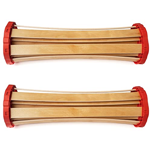 WOODRAM Rollrost Flex 160x200 cm (2x80cm) für Bett - Rolllattenrost 18 Gebogene Birkenlatten mit Gummibändern Verbunden. Lattenroste Holzlatten für alle Matratzen.