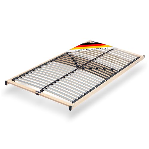 CubeSleep Lattenrost Base NV 28-Leisten 5-Zonen Lattenrahmen | Progressive Federung mit Härteregulierung | Made In Germany | GS Zertifiziert – geprüfte Sicherheit (90 x 200 cm)