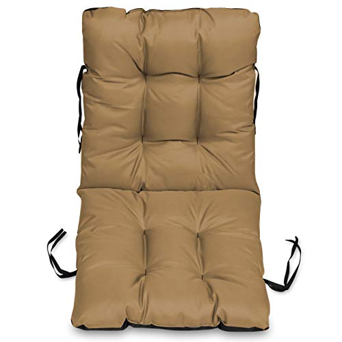 SuperKissen24. Stuhlkissen Sitzkissen und Rückenkissen für stühle - 48x96 cm - Outdoor und Indoor - beige