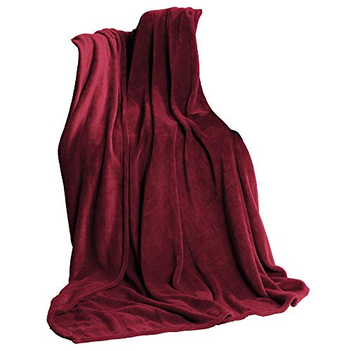 CelinaTex Flauschige Kuscheldecke 150 x 200 cm Bordeaux Decke Sofa Wohndecke weich Soft Mikrofaser Fleece Oeko-TEX TV-Decke