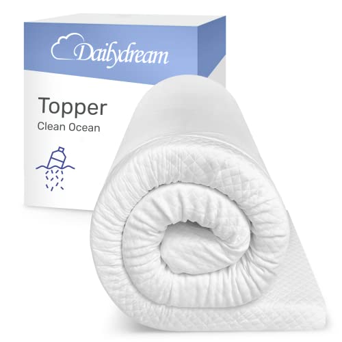 Dailydream viscoelastischer Matratzentopper “Model M“ mit Memory Foam Effekt, 140x190x5cm, Edition “Clean Ocean”