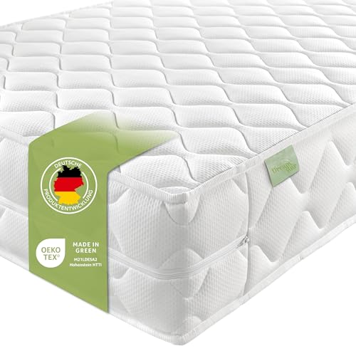 DREAMSTAR Ergo Flex XXL Duo I ergonomische 7-Zonen Kaltschaummatratze I 22 cm hoch I Öko-Tex Zertifiziert I Härtegrad 2 und 3 I 140 x 200 cm