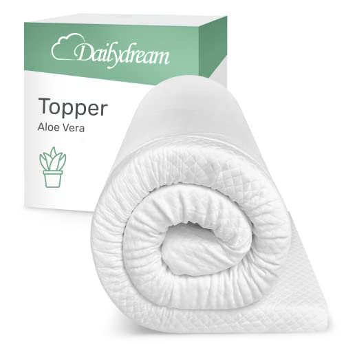 Dailydream viscoelastischer Matratzentopper “Model M“ mit Memory Foam Effekt, 140x190x5cm, Edition “Aloe Vera”