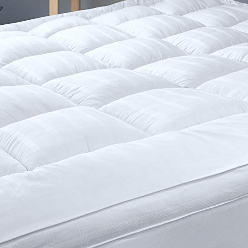 Threads For Bed® Premium Kuschelige Matratzentopper 140x200cm, Weiche Topper Matratzenauflage mit 100% Baumwollgewebe, Gesteppte Mattratzeschöne mit Polsterung für Unterstützung und Schutz vom Schmutz