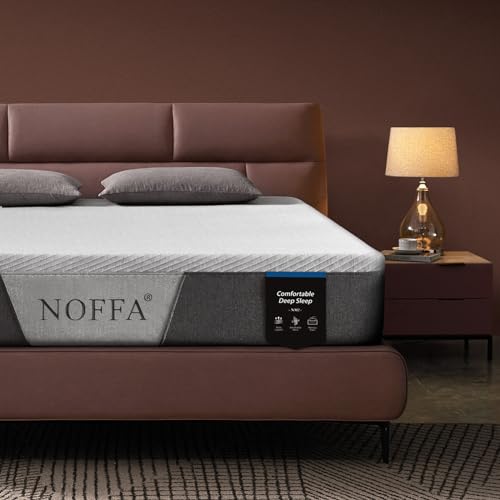 NOFFA Foam Matratze 135x190cm, Höhe 20cm,Memory Foam Mattress,Viskoelastische Schaumstoffmatratze,Öko-Tex Rollmatratze 135x190x20cm,Härtegrad H2,Bezug Waschbar