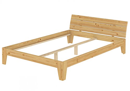 Erst-Holz® Doppelbett Bettgestell Massivholz Futonbett Überlänge 160x220 ohne Rollrost 60.62-16-220 oR