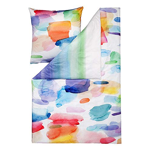 ESTELLA Mako-Satin Wendebettwäsche Splash Multicolor 1 Bettbezug 155 x 220 cm + 1 Kissenbezug 80 x 80 cm