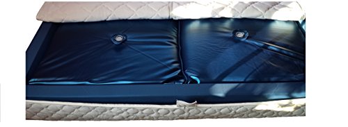 Mesamoll2® Softside Wasserbett Matratze 100x220 cm für Dual Wasserbetten 200x220cm in blau, Hochwertige Wasserbettmatratze (F4 90% Beruhigung)