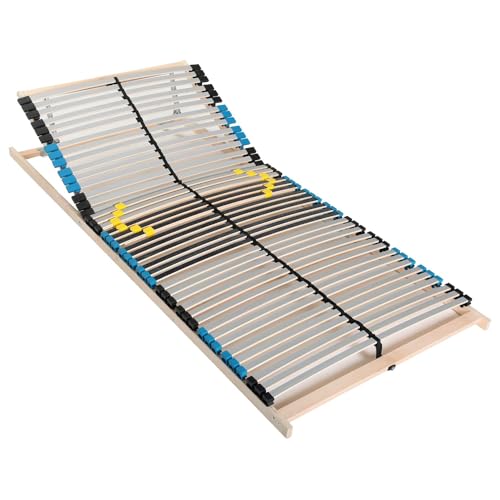 Sleepneo Lattenrost 100x200, Kopfteil verstellbar, 42 Latten, hohe Traglast bis 150Kg, Ergonomischer 7 Zonen Lattenrost 100 x 200 cm, Buchenholz, Lattenrost Selbstmontage