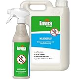Envira Milben-Spray - Milbenspray für Matratzen mit Langzeitwirkung - Geruchlos & Auf Wasserbasis - 500 ml & 2 Liter