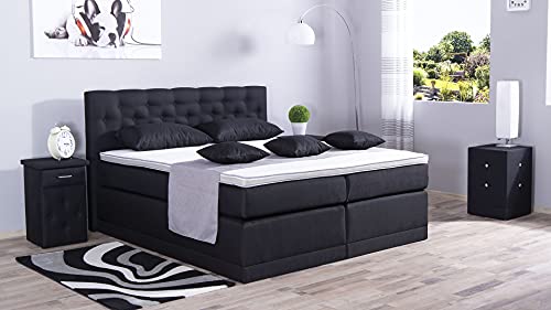 AUKONA Boxspringbett Helena 140x200, Farbe wählen und ändern, 7 Zonen Taschenfederkern-Matratze, H2 H3 H4, Komfortschaum -Topper, Lieferung und Aufbau kostenlos