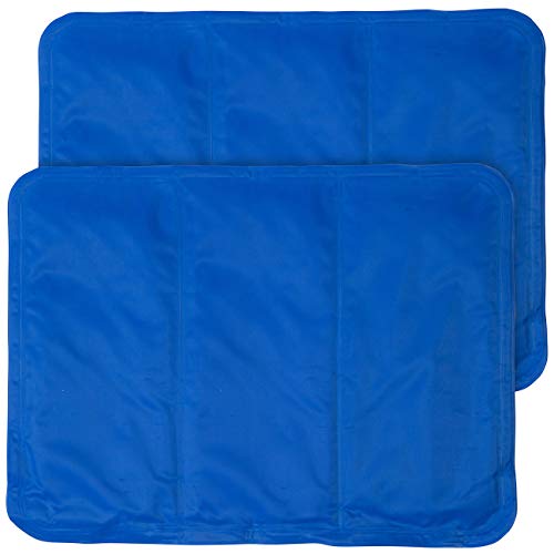 Newgen Medicals Kühlmatte: 2er-Set kühlende Kissenauflagen, 30 x 40 cm, blau (Kühlende Kissen, Kühlende Matratzenauflage, Ventilatoren)