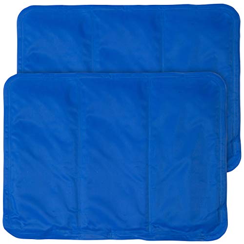 Newgen Medicals Kühlmatte: 2er-Set kühlende Kissenauflagen, 30 x 40 cm, blau (Kühlende Kissen, Bett Kühlung, Ventilatoren)