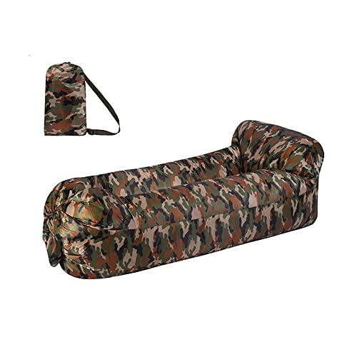 Surwin Wasserdichtes Aufblasbares Sofa,Tragbares Luft Sofa Aufblasbare, Air Lounger, Luftsofa Luftsack Für Outdoor, Strand, Party,Reisen, Camping Gadgets (220x70cm,Tarnung)