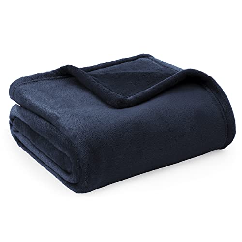 BEDSURE Kuscheldecke Flauschig Decke Fleecedecke - Wohndecke Warm Winter Weich, Sofadecke XL, Decke Couch Blanket, Wohn- & Kuscheldecken 150x200cm, Sofa überwurfdecke Blau Navy