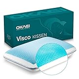 OKAEI GelCell - Memory Foam Kissen mit kühlendem Gel-Überzug - Komfortables Kopfkissen - Ergonomisches Kissen - Kühlendes Kopfkissen - Kissen für angenehmen Schlaf