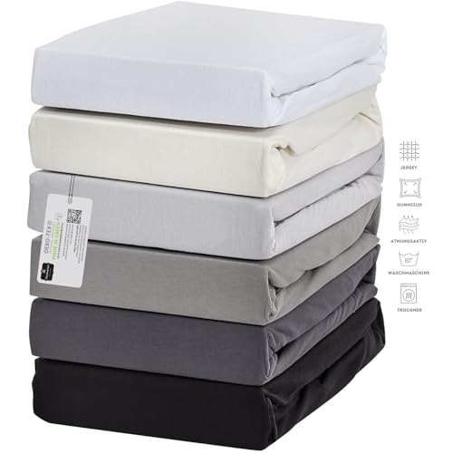 Hometex Premium Textiles Exclusive Boxspringbett Spannbettlaken | Spannbetttuch Wasser- und Boxspringbetten | 160 g/m² | ÖKO-TEX Standard |(180-200 x 200-220 cm | Steghöhe bis zu 40 cm, Anthrazit)