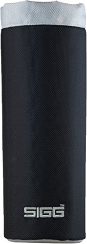 SIGG Nylon Pouch Black WMB (1 L), modische Schutzhülle für jede SIGG Trinkflasche mit Weithals, handliche Flaschentasche aus Nylon