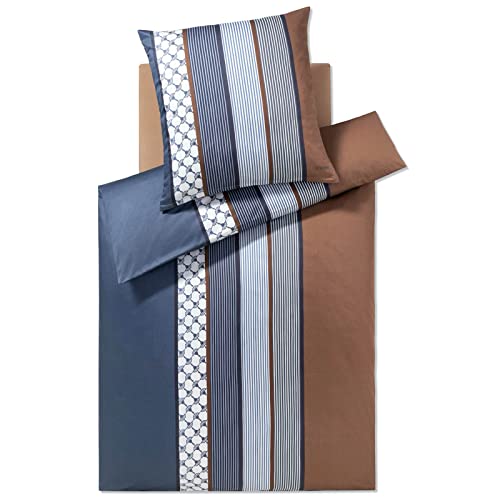 Joop! Bettwäsche Cornflower Stripes 4069 deep Ocean - 28 2X 80x80 cm - 200x220 cm