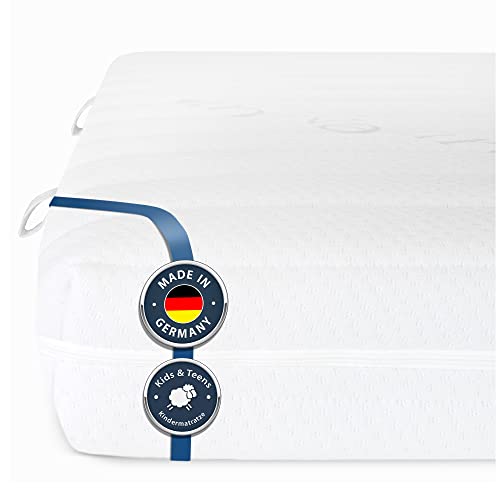 BMM Kindermatratze UpMat 140x200cm für Hochbetten/Kaltschaummatratze Öko-Tex Zertifiziert/für alle gängigen Hoch-Betten/Matratzen produziert in Deutschland