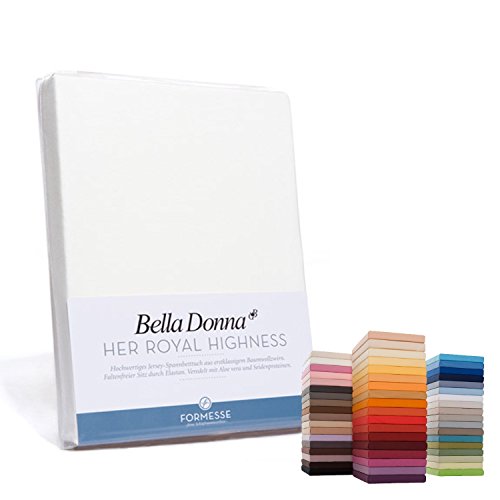 Formesse Spannbettlaken Bella Donna Single-Jersey weiß Größe 180x200 cm - 200x220 cm