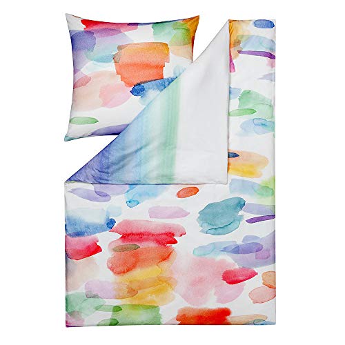 ESTELLA Kuschelflanell Bettwäsche Splash Multicolor 1 Bettbezug 200 x 220 cm + 2 Kissenbezüge 80 x 80 cm