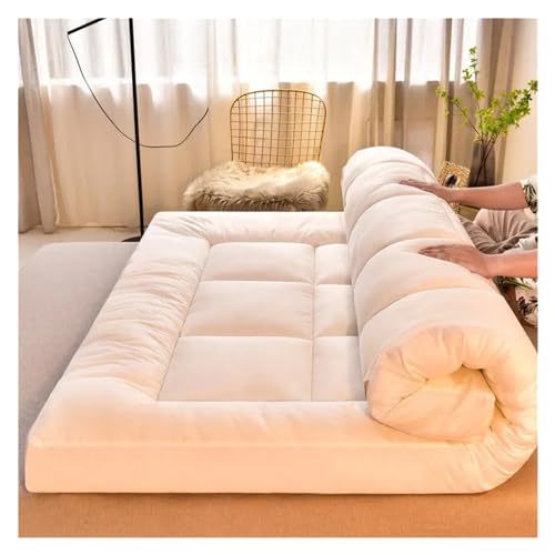 Matratzenschoner, Hotelmatratze, Tatami-Matratze for Zu Hause, Boden-Futon-Schlafmatte, Doppelbettmatratze, Schlafmatte for Studentenwohnheime (Color : White, Size : 90 * 190CM)