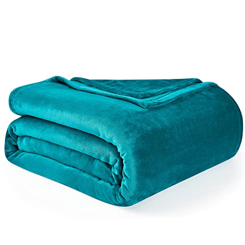 EHEYCIGA Kuscheldecke flauschig, weiche warme Fleecedecke 150x200 als Decke Sofa, Wohndecke oder Couchdecke überwurf, Türkis