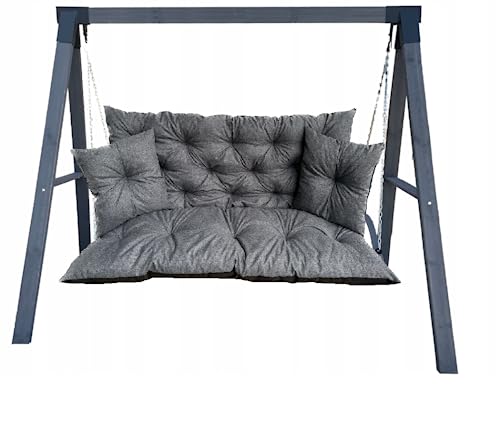 Waterproof Outdoor Palettenkissen | Hollywoodschaukel Auflage | Bankauflage | Sitzkissen and Rückenkissen | Pallettenpolstern | Lounge Kissen Outdoor 150 x 110 cm(150x50x60 cm) Inkl. 2 kissen Ekolinen