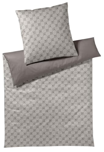 Joop! Mako-Satin-Kissenbezug einzeln Cornflower Double Farbe Taupe Größe 40x80