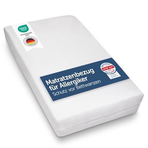 Blumtal® Allergiker Matratzenbezug 90x220 cm für Matratzen bis 20 cm - Oeko-TExzertifizierter Anti Milben Matratzenbezug 90x220 cm - Encasing mit Reißverschluss 90x220 cm/Milbenbezug - 2er Set