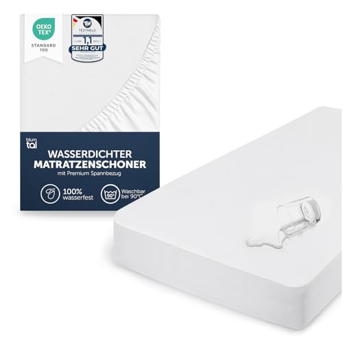 Blumtal® Matratzenschoner 160x200cm - Matratzenschutz wasserdicht - Oeko-TEX zertifizierter Matratzenschoner 160x200 cm wasserdicht - knisterfreier Schutz Matratze - Schonbezug Matratze 160x200 cm