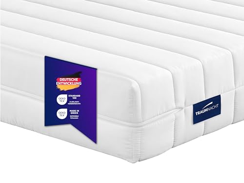 Traumnacht Easy Comfort 2 in 1 Duo - orthopädische 7- Zonen Komfortschaummatratze, Härtegrad 2 und 3, Öko-Tex zertifiziert 90 x 200 cm, Höhe 13 cm, produziert nach deutschem Qualitätsstandard