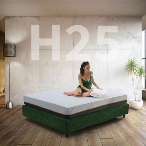 Taschenfederkernmatratze und orthopädischer Memoryschaum, Höhe 25 cm, sehr komfortabel, halbstarr, Doppelbett, 170 x 200 cm, italienische Matratze mit abnehmbarem Bezug – Modell Night-Memory