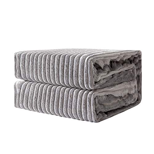 MIULEE Kuscheldecke Fleecedecke Flanell Decke Mit Pompoms Einfarbig Wohndecken Couchdecke Flauschig Überwurf Mikrofaser Tagesdecke Sofadecke Blanket Für Bett Sofa Schlafzimmer Büro 125x150 cm Grau