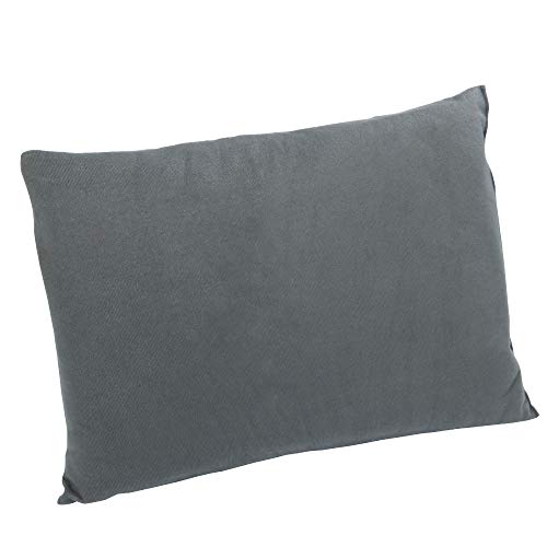 10T Deluxe Pillow Grau 40x30x10 cm Fleece Kissen Reisekissen Kopfkissen Nackenkissen mit Packsack