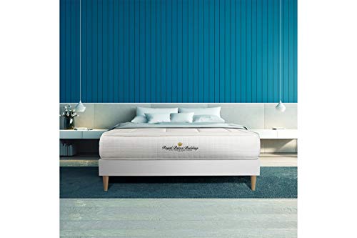 Royal Palace Bedding Matratze Balmoral 130 x 220 cm + Bettgestell mit lattenrost, Härtegrad 4, Memory-Schaum, Höhe : 24 cm