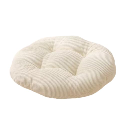 Sitzkissen Outdoor, Gartenstuhl Kissen 38cm, Stuhlauflagen Gartenstuhl, Bequeme Kissen für Bodenbeläge, Gartenstühle, Bürostühle, Innen- und Außenterrassen, Chair Cushion（weiß）