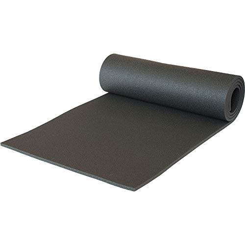 Schaumstoff Campingmatte Gymnastikmatte Aerobic Yoga Matte 180 x 50 x 0,8 210g (Schwarz)