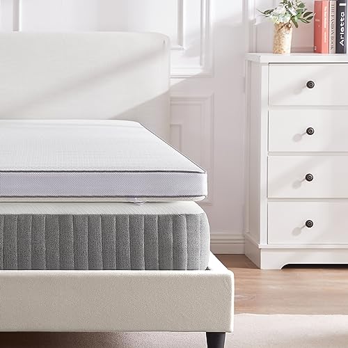 SHINERA Gelschaum Matratzentopper 90x200cm - 7cm Höhe Matratzen Topper Memory Foam - H2 H3 Boxspringbett Geltopper Härte Mittel Fest - Mattress Topper Matratzenschoner Abnehmbar und Reißverschluss