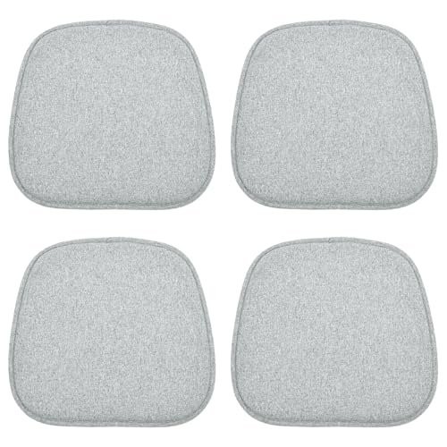 HAVARGO 4er Set Rutschfestes Stuhlkissen Stuhlauflage Kissen für Esszimmerstühle Waschbares Sitzauflage für Stühle im Büro Outdoor Indoor Garten-41 x 39 cm,Grau