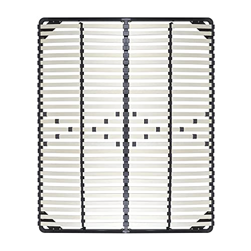 i-flair® Lattenrost 140x200 cm, Lattenrahmen mit 56 Federholzleisten und Mittelzonenverstellung, für alle Matratzen geeignet