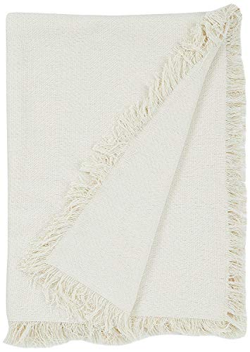 Martina Home Espiga Foulard Mehrzwecktuch, 80 % Baumwolle, 20 % Polyester, Ecru, 300 x 260 cm, Ekru