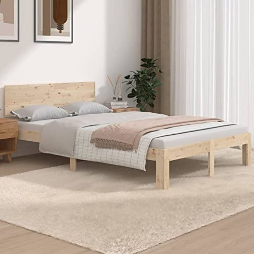 GuyAna Massivholzbett 120x190 cm Bed Frame Bettgestell Massivholzbette Bett Holz Betten Schrankbett Bettrahmen