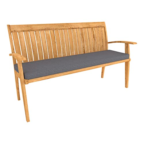 POKAR Bankauflage Bankkissen mit Abnehmbarem Bezug Sitzkissen für Bank Sitzbank Sitzpolster Bankpolster Stuhlkissen Gartenbank (170 x 50 x 5, Anthrazit)