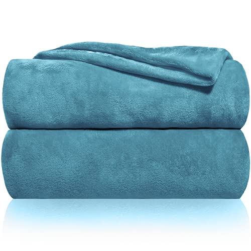 Gräfenstayn® Kuscheldecke flauschig & super weich - hochwertige Fleecedecke auch als Wohndecke, Tagesdecke, Sofadecke & Wohnzimmer geeignet - Überwurf Decke Sofa & Couch (Türkis, 200x150 cm)