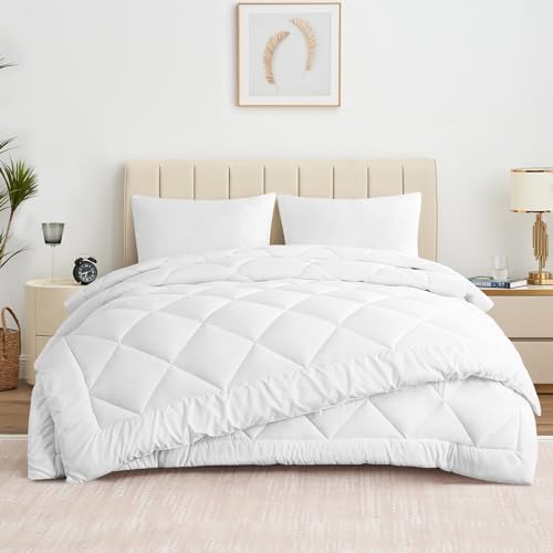 Aisbo Bettdecke 220x240 4 Jahreszeiten - Sommer Winter Bettdecke zum Knöpfen 2teilig Set 220x240cm, dünne leicht 150gsm Sommerdecke und 300gsm Ganzjahresdecke, Vierjahreszeiten Duvet Steppdecke